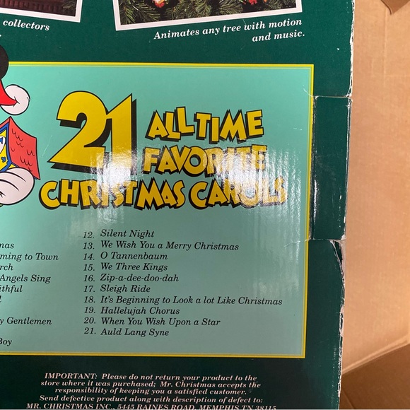Vtg 1993 Mr. Christmas MICKEY'S CLOCK SHOP Animated Carols Light & Sounds Used - Picture 16 of 17